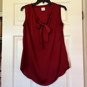 Silk Red Tie Tank